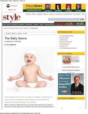 Baby Dance article on infertility with Dr. Zeringue fertility specialist Davis and Roseville California